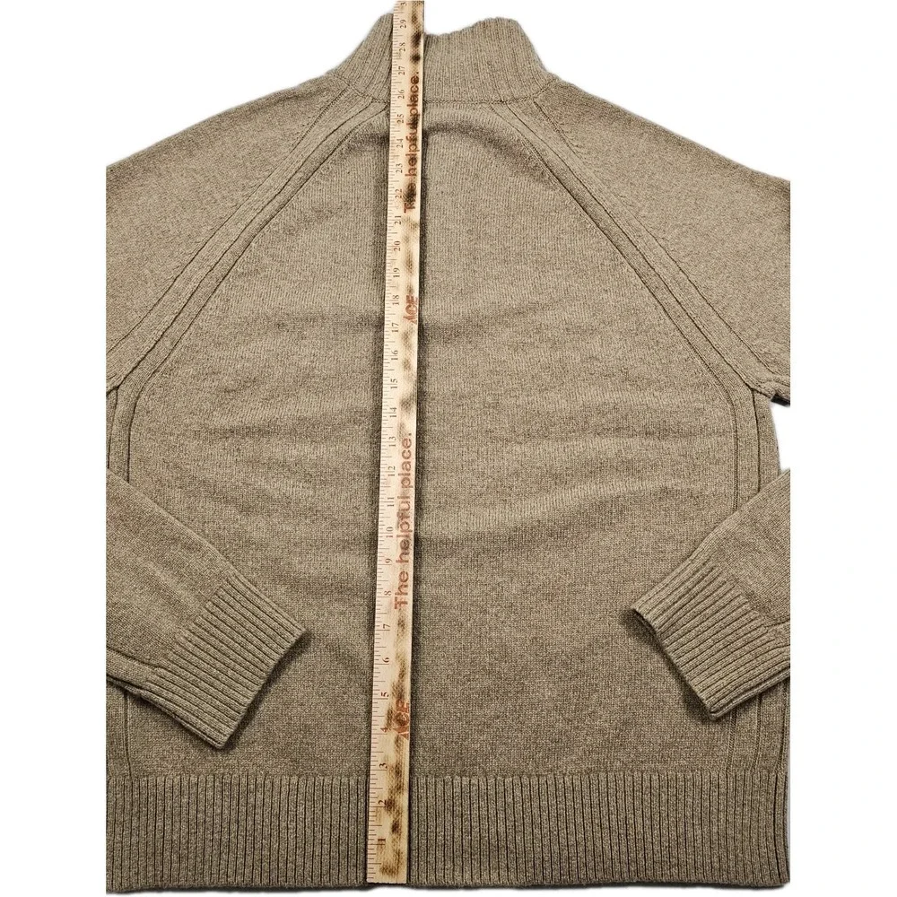 Banana Republic Mock Neck 1/4 Button Sweater Mens L‎ 80% Recycled Italian Wool